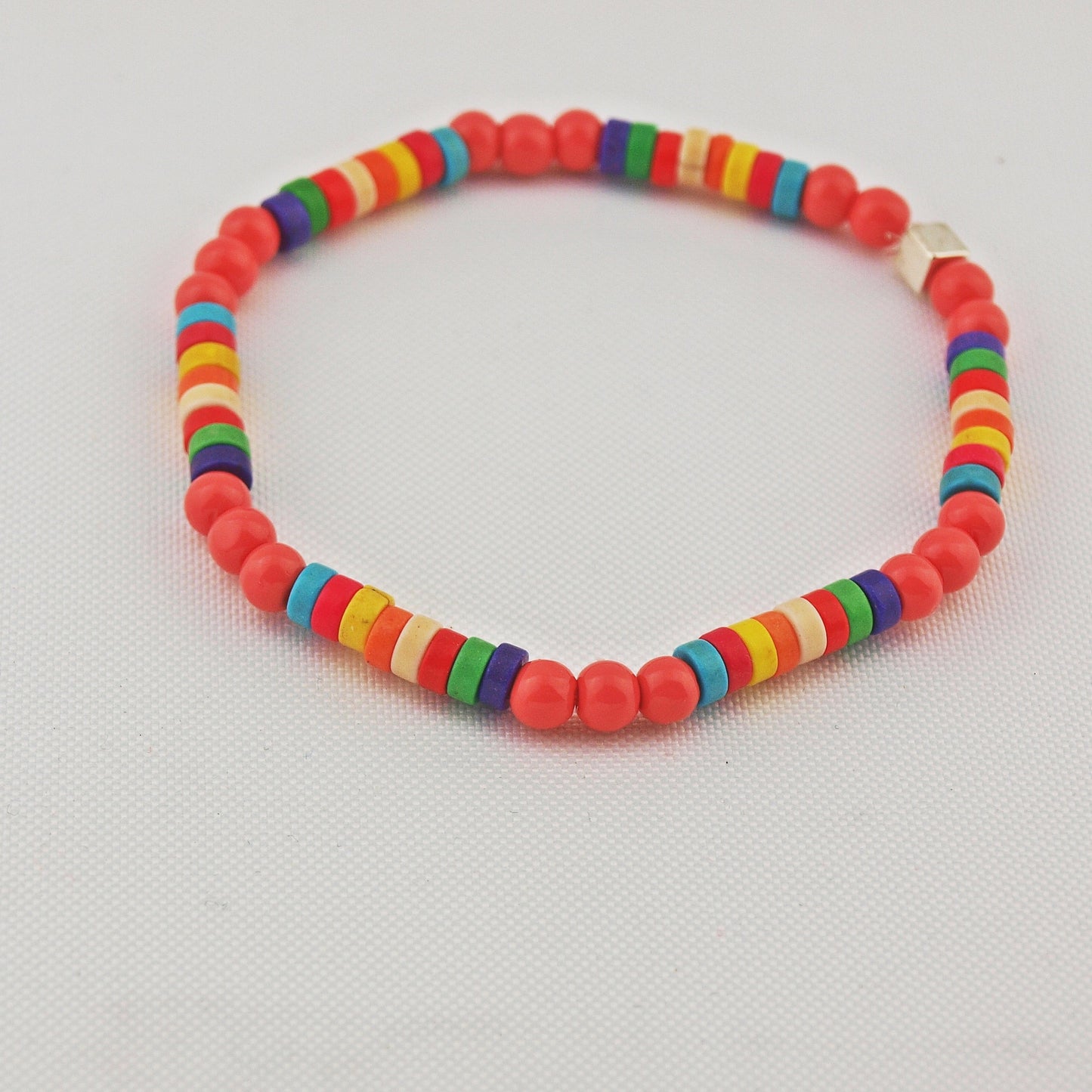 MultiColor natuursteenarmband 4 mm