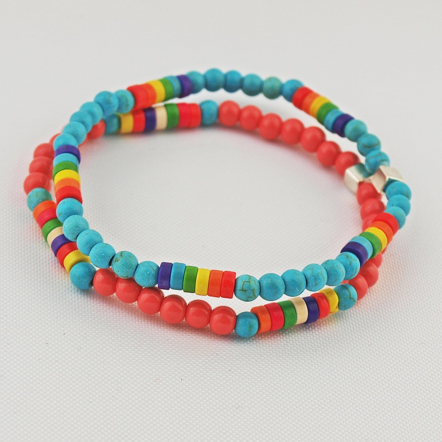 MultiColor natuursteenarmband 4 mm