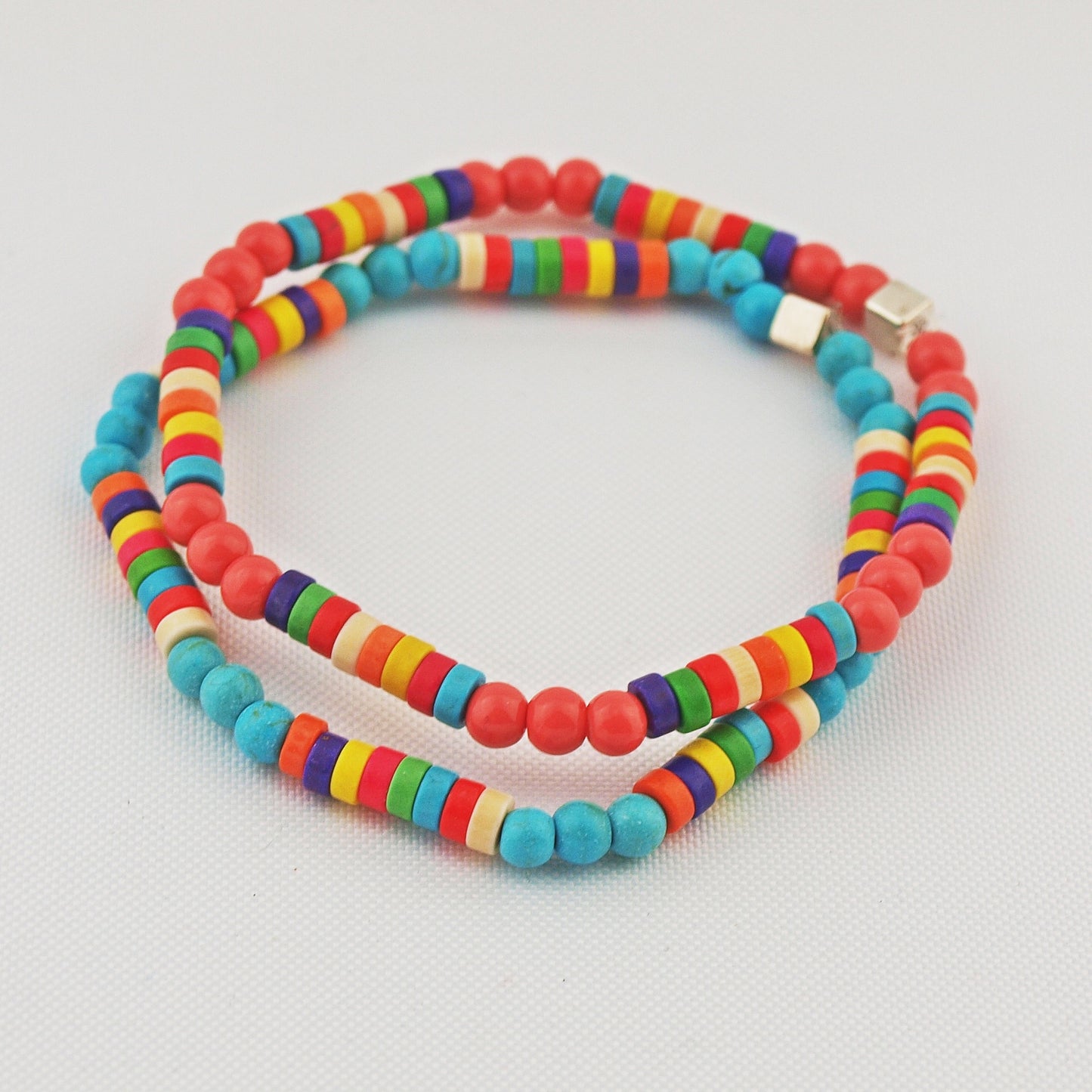 MultiColor natuursteenarmband 4 mm