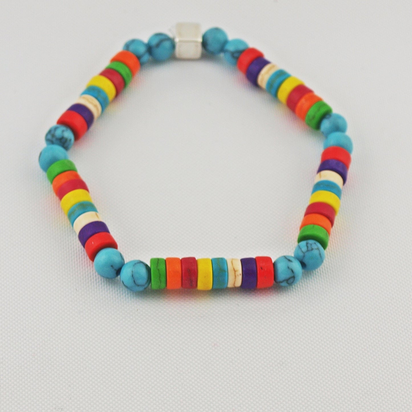 Rainbow natuursteenarmband 6 mm