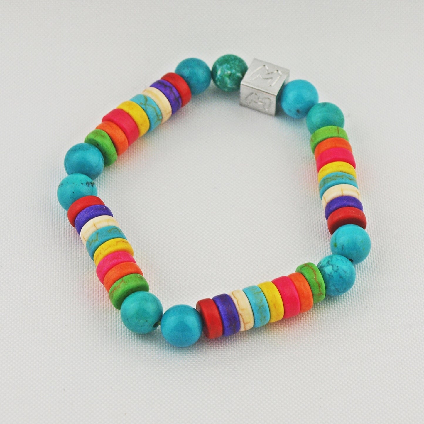 Rainbow natuursteenarmband 8 mm