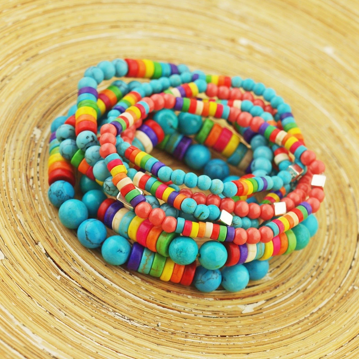 Rainbow natuursteenarmband 8 mm - HanneHaves