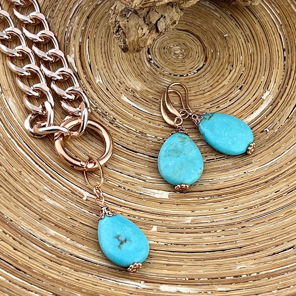 Oorbellen Turquoise Drops - HanneHaves