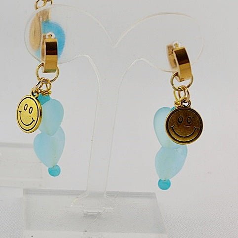 Oorbellen creool Double Smile Heart - HanneHaves