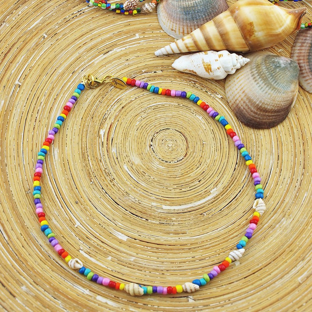 Korte ketting Rainbow Shell - HanneHaves