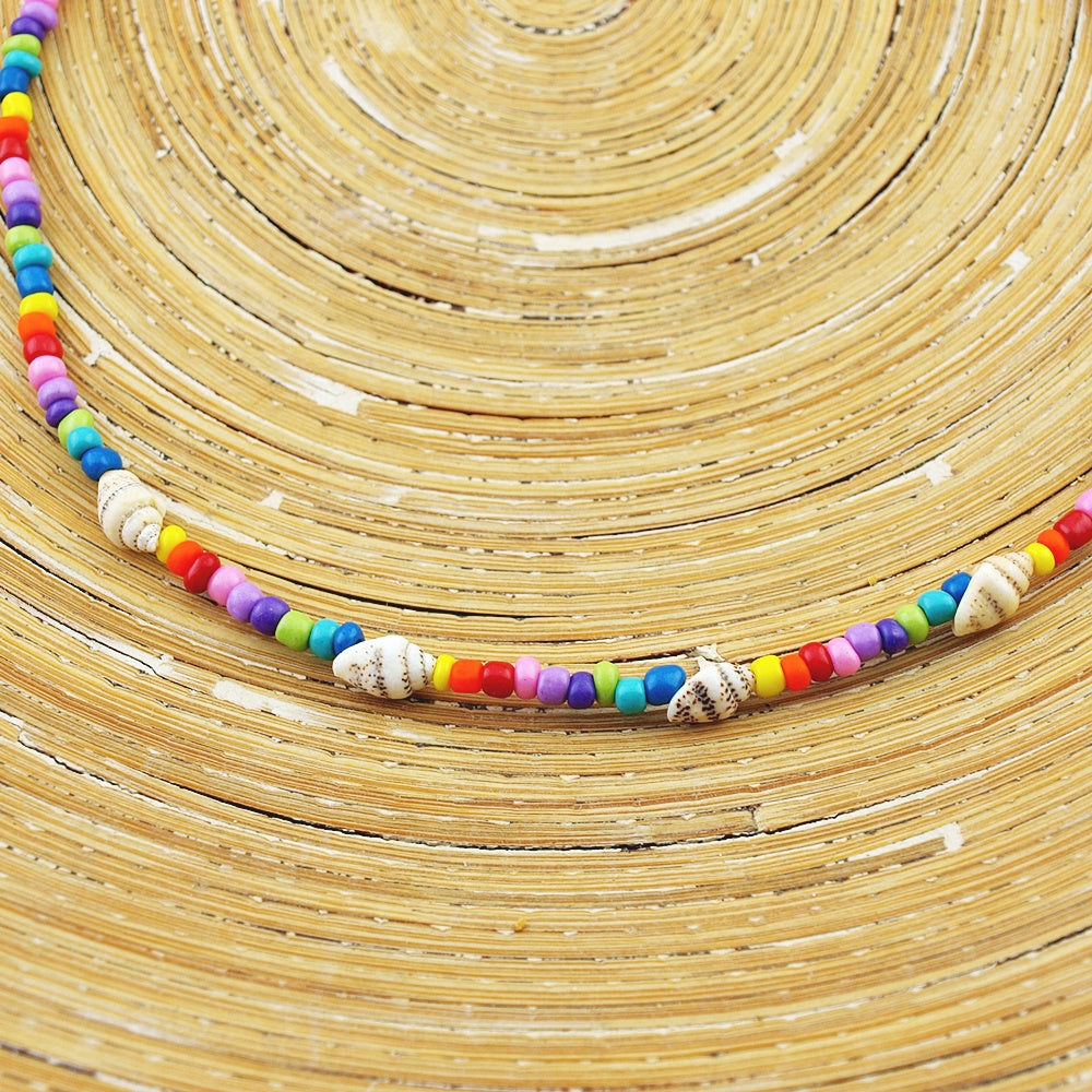 Korte ketting Rainbow Shell