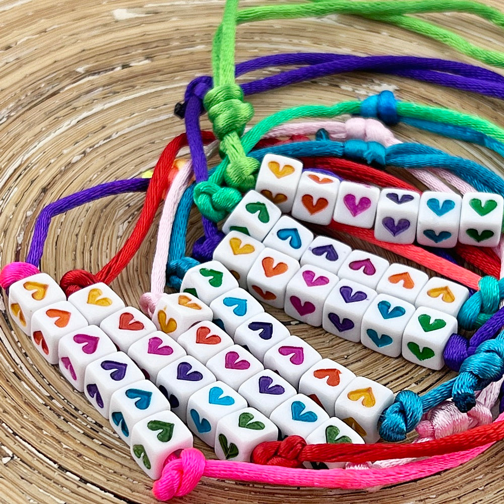 Armbandje Rainbow Hearts