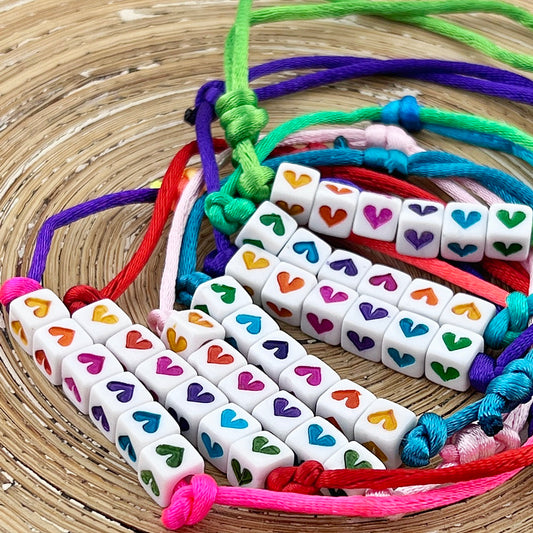 Armbandje Rainbow Hearts