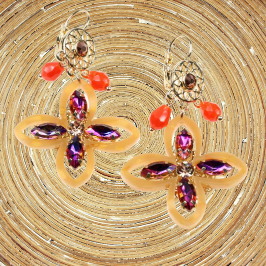 Oorbellen Flower Power Gold
