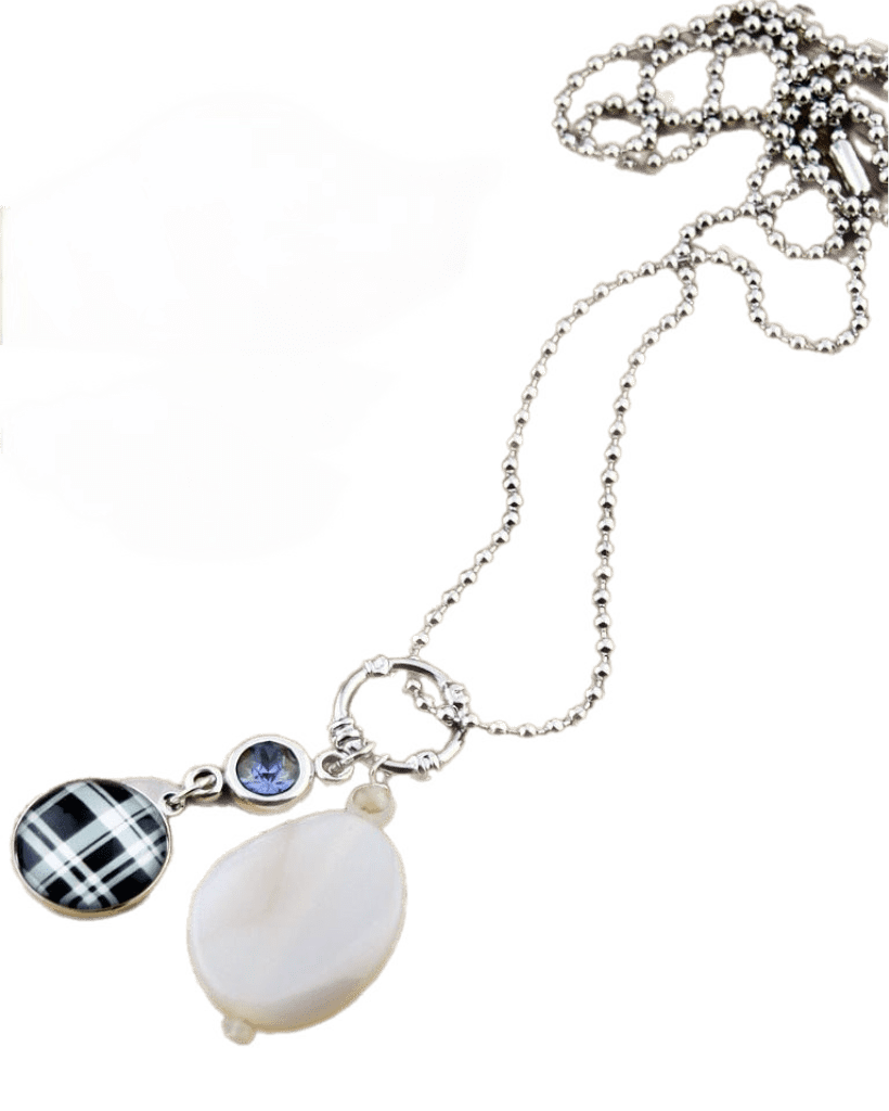Lange ketting Cotton Checkered - HanneHaves