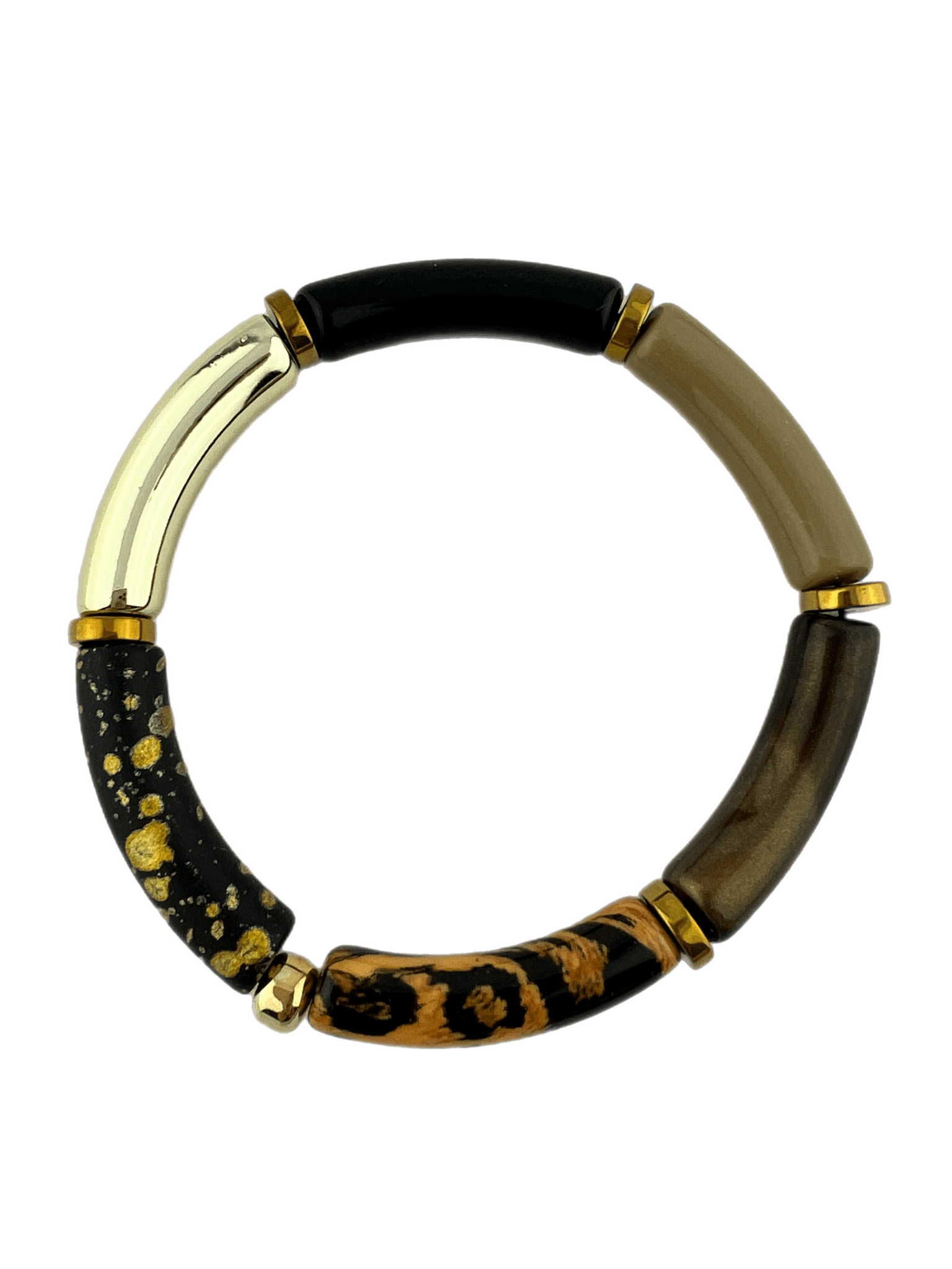 Armband Tube winterkleuren mix goud - HanneHaves