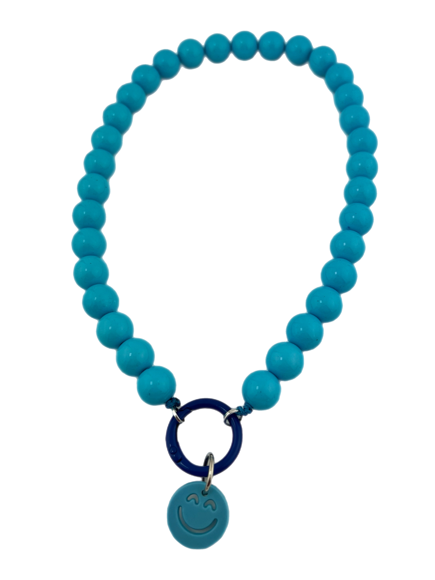 Ketting Big Beads turquoise 14 mm smile