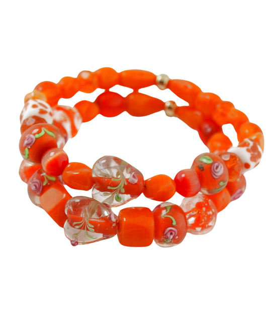 Armbandenset Bohemien Oranje