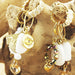 Oorbellen creolen Florales Blanco