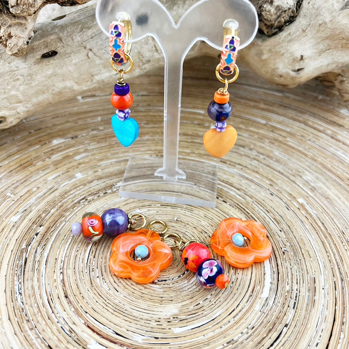 Oorbellen creolen Florales Mixta