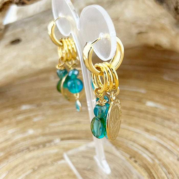 Oorbellen creool Bundle Turquoise