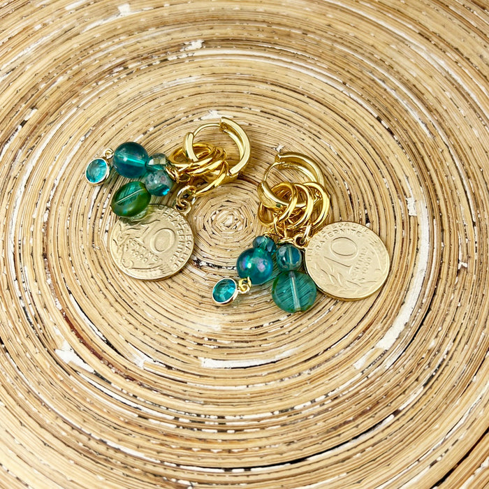 Oorbellen creool Bundle Turquoise