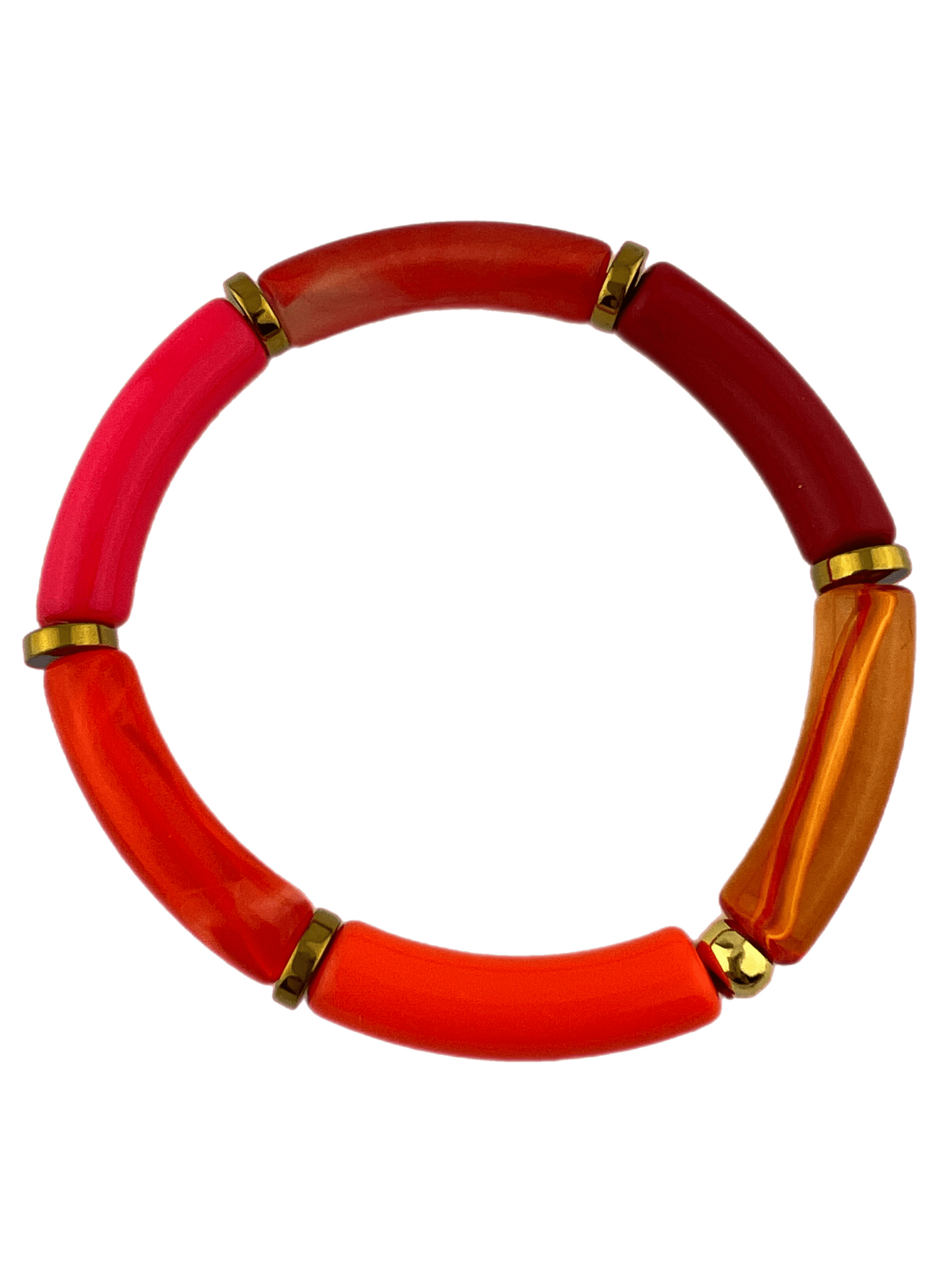 Armband Tube winterkleuren mix goud - HanneHaves