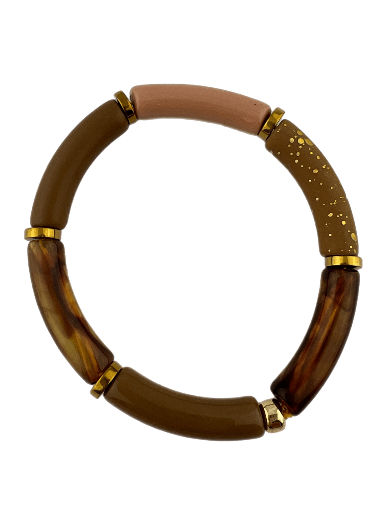 Armband Tube winterkleuren mix goud - HanneHaves