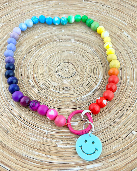 Ketting Big Beads regenboog 10 mm