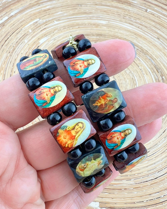 Armband heiligen bruin zwart