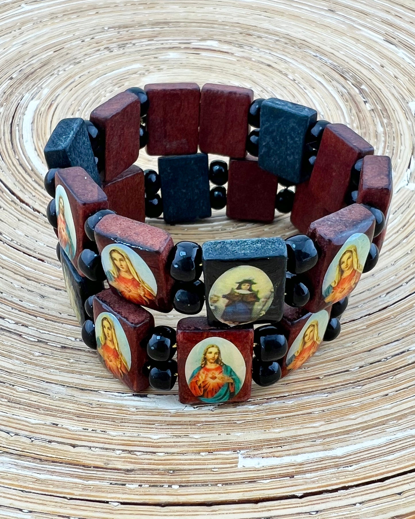 Armband heiligen bruin zwart