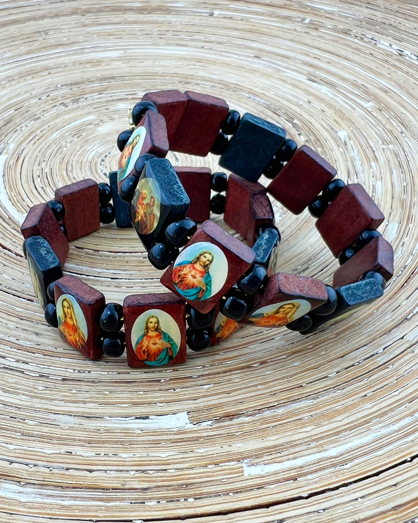 Armband heiligen bruin zwart