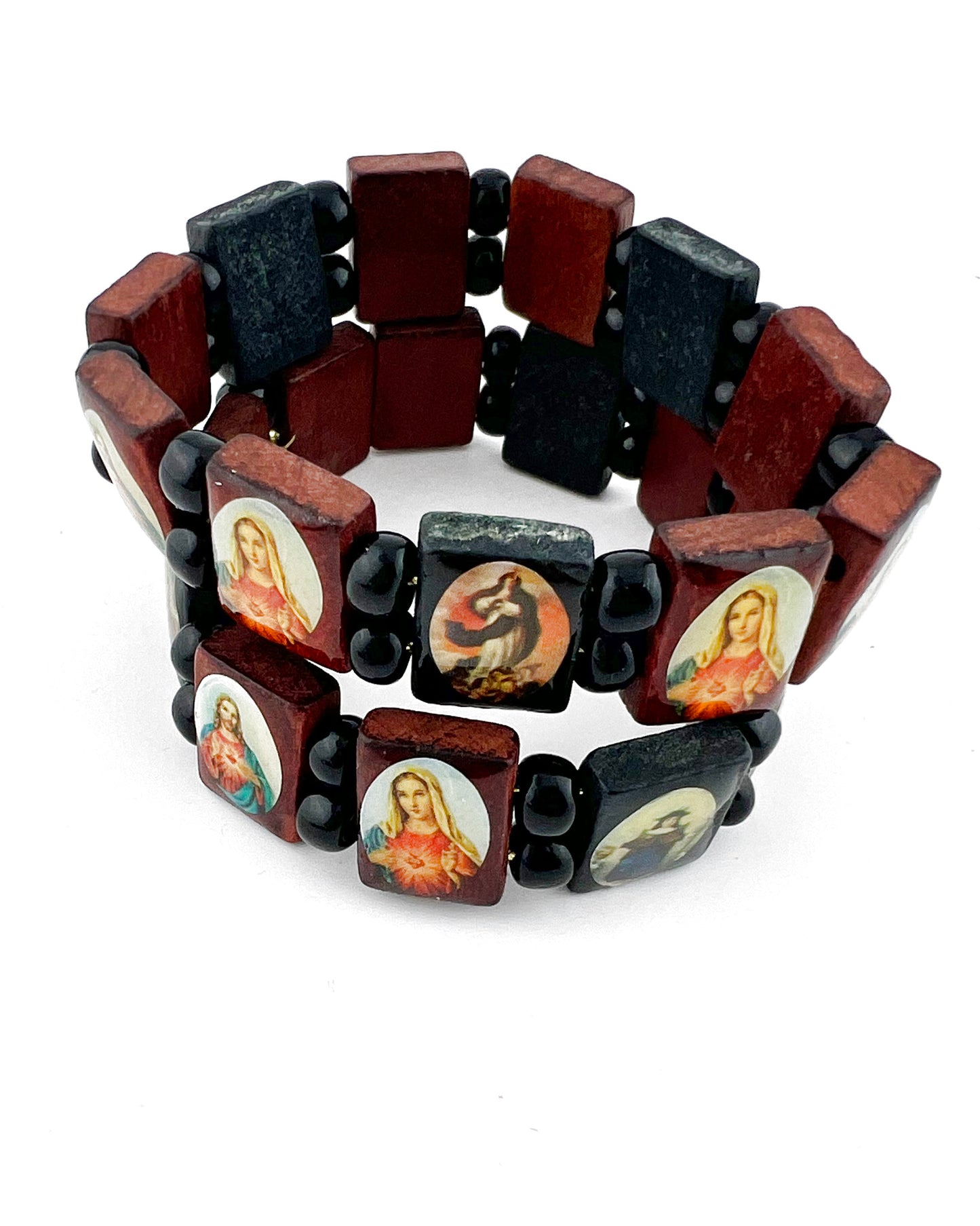 Armband heiligen bruin zwart