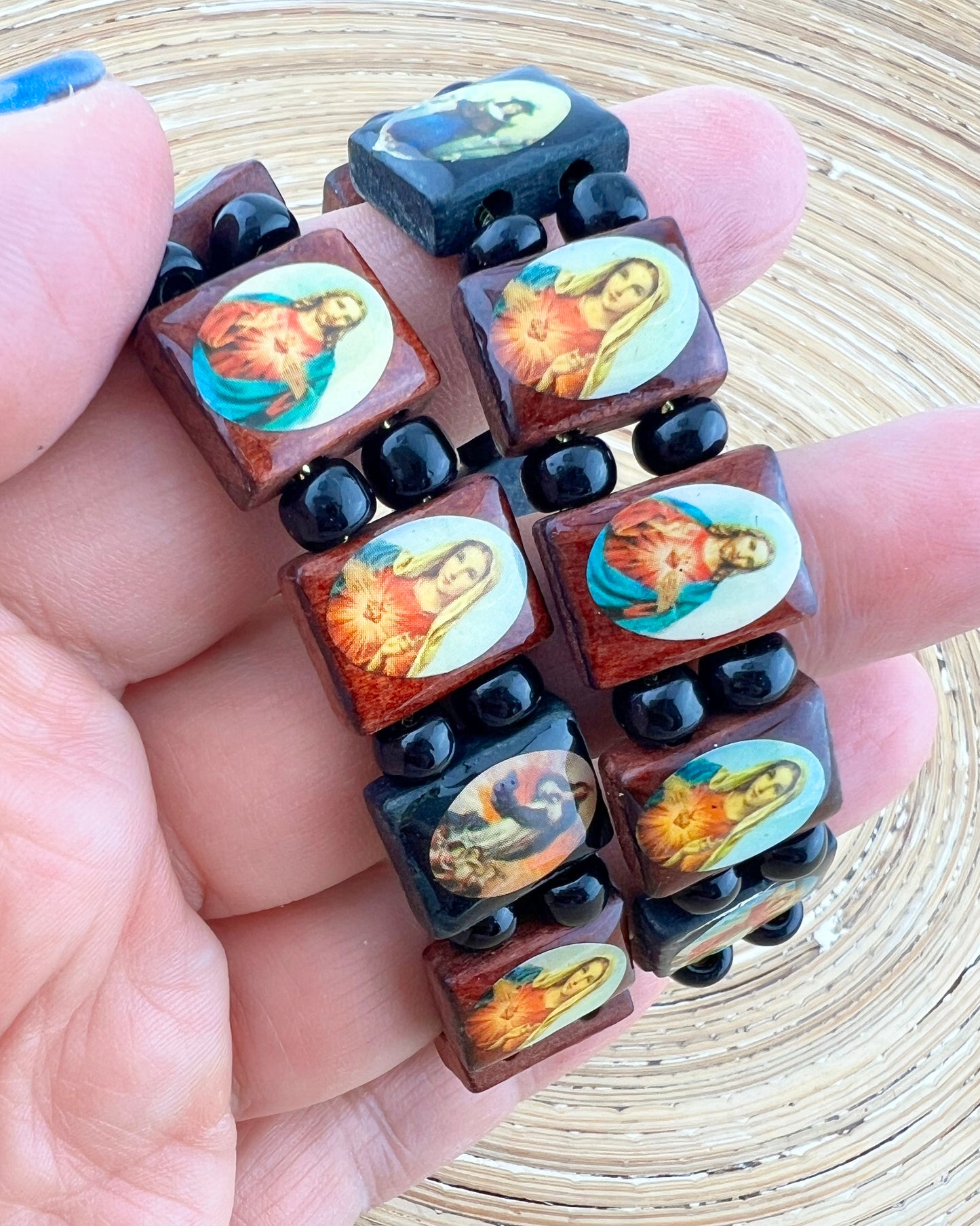 Armband heiligen bruin zwart