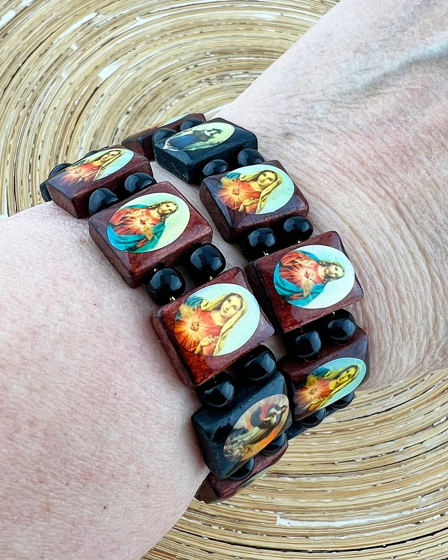Armband heiligen bruin zwart