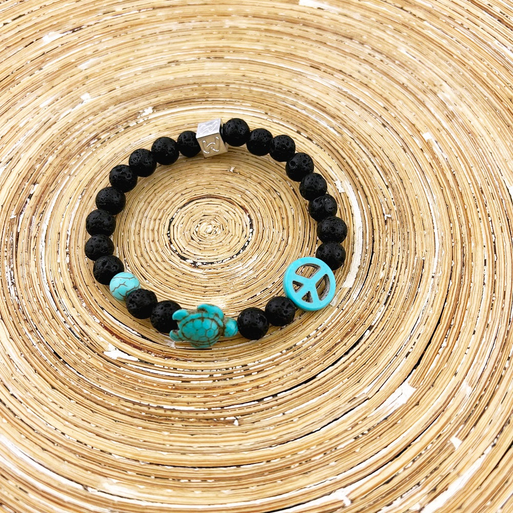 Natuursteenarmband Lava Energie