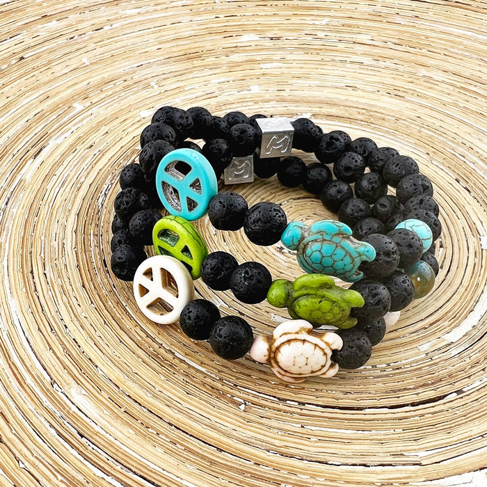 Natuursteenarmband Lava Energie
