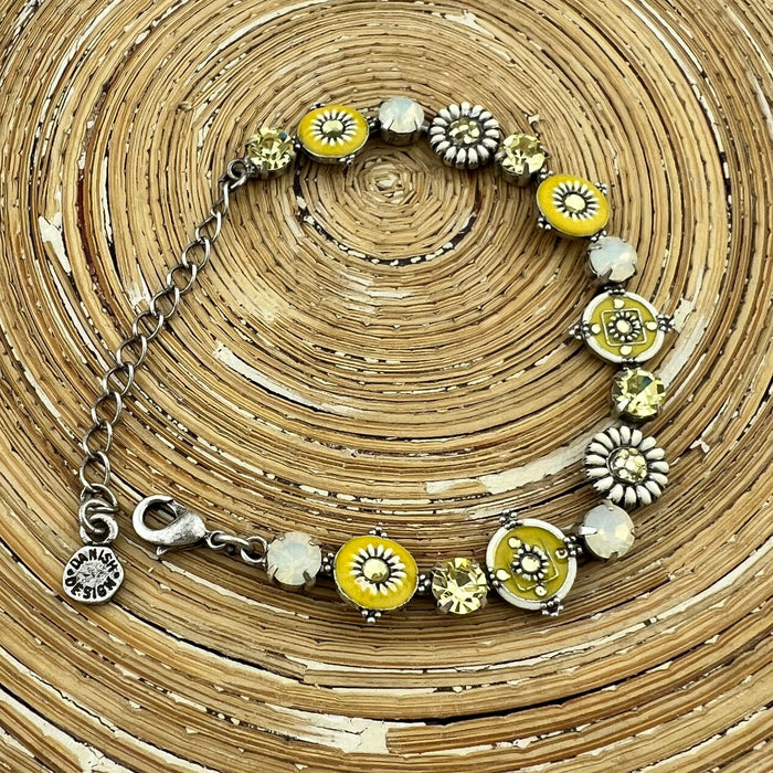 Set ketting en armband geel