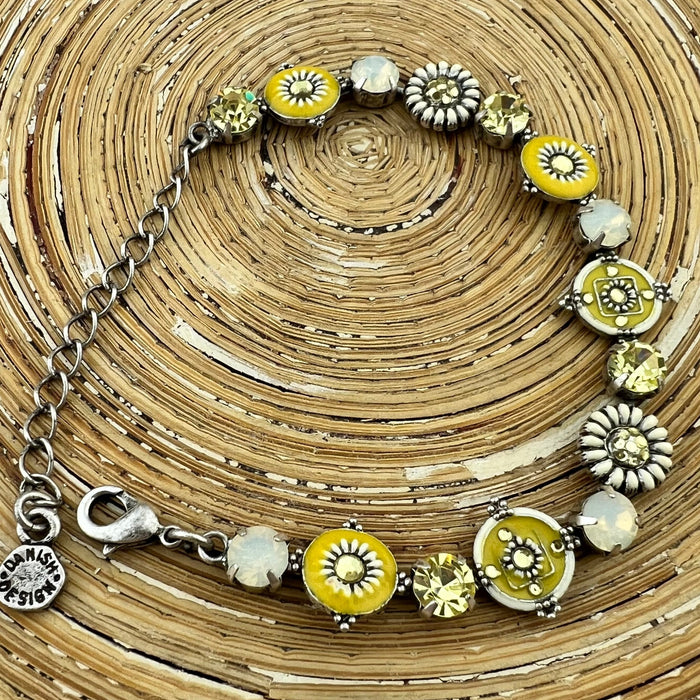 Set ketting en armband geel