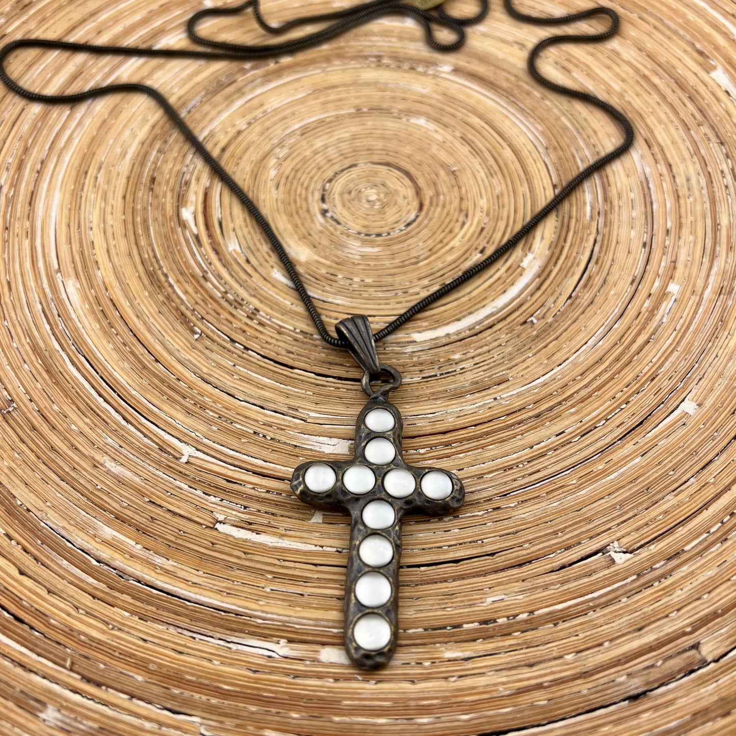 Ketting bronze cross