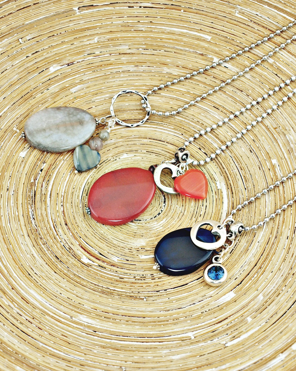 Lange ketting Blue Bling