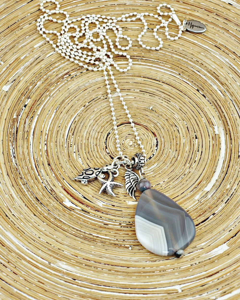 Lange ketting Grey Sea vibes