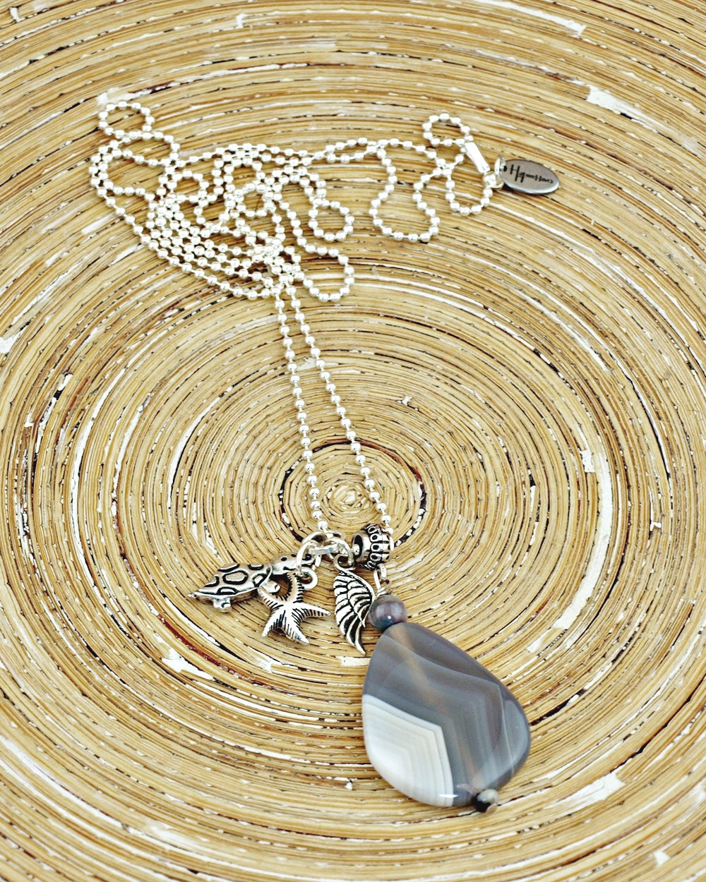 Lange ketting Grey Sea vibes