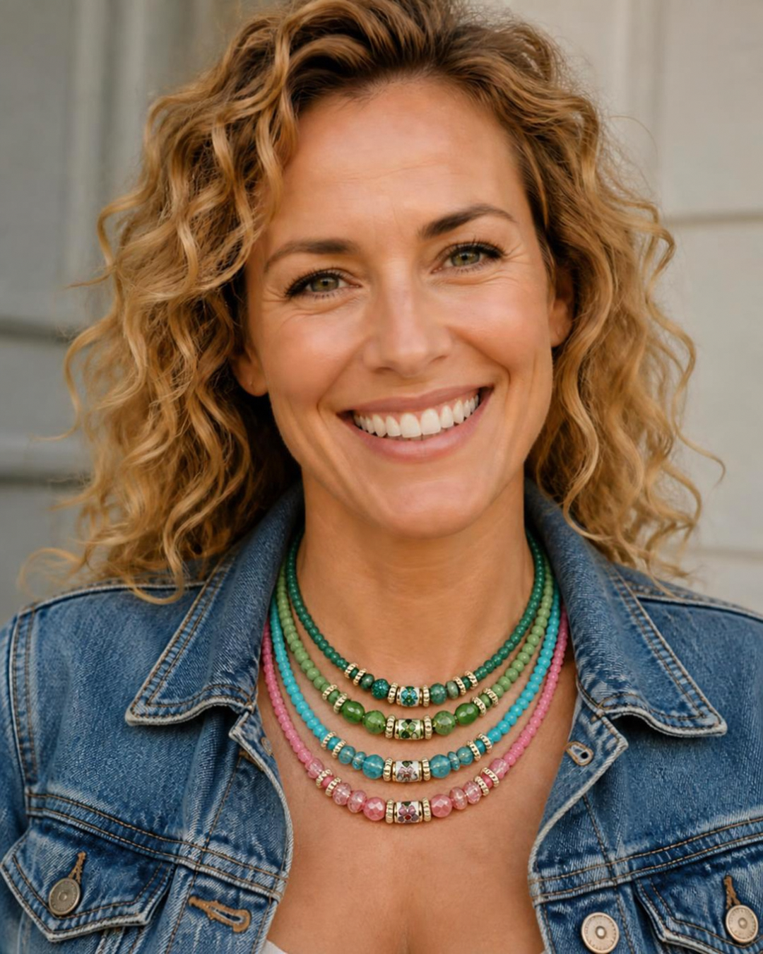 Korte ketting Boho Cloisonne Bloem
