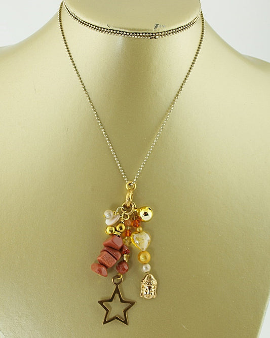 Lange ketting Buddha ster
