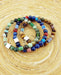 Natuursteenarmband Stripes Green