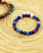 Natuursteenarmband Stripes Blue