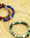 Natuursteenarmband Stripes Green