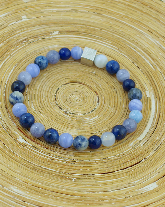 Natuursteen armband Jade blauw (8 MM)