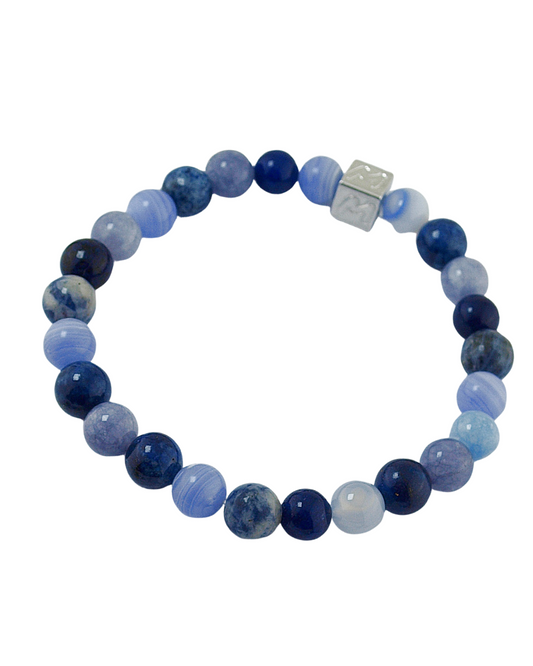 Natuursteen armband Jade blauw (8 MM)