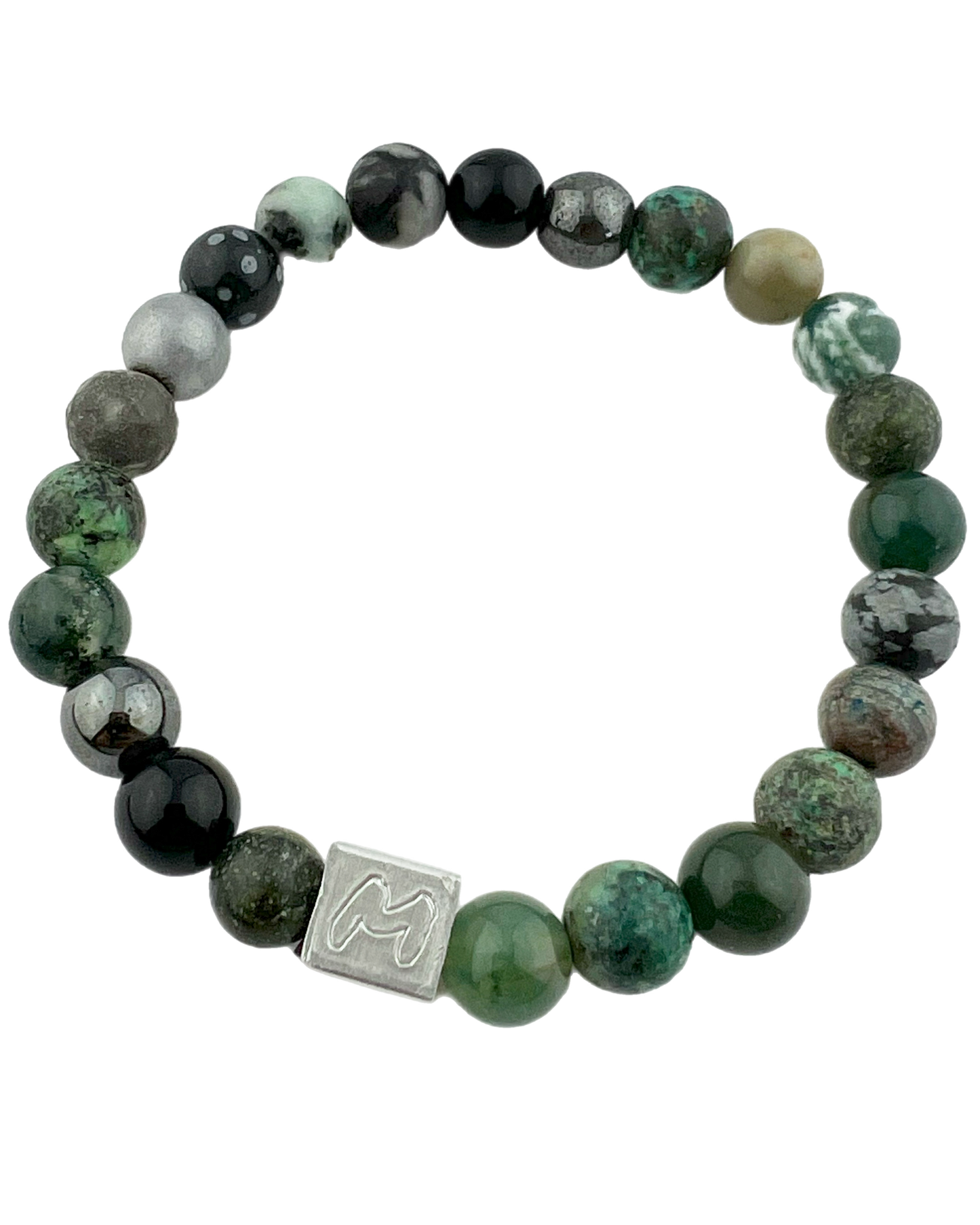 Natuursteen armband Orvin Groen (8MM)