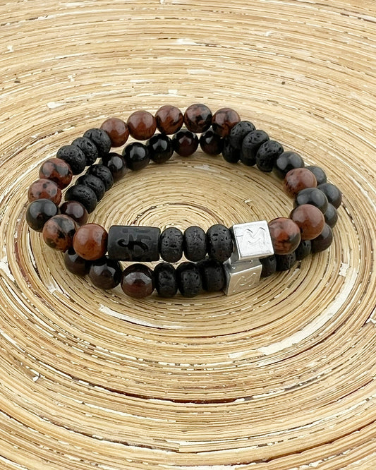 Set natuursteen armbanden Duardo