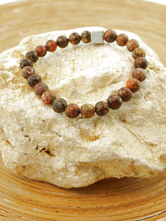 Natuursteen armband Gonzalo Leopard Skin Japis (8 MM)