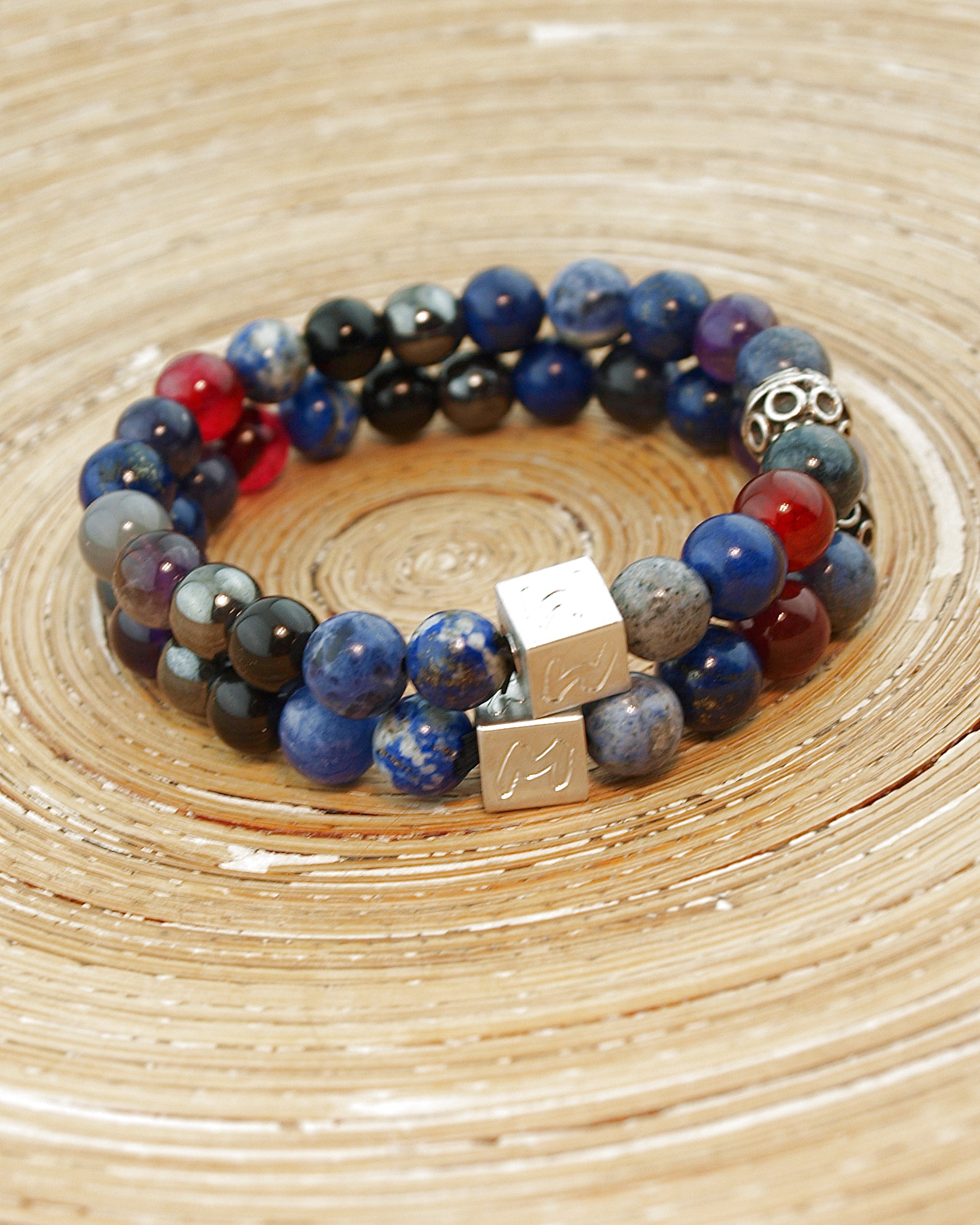 Natuursteen armband Orlin Blauw (8MM)