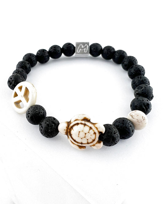 Natuursteenarmband Lava Energie
